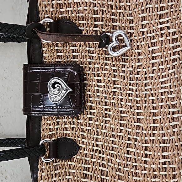 BRIGHTON Vintage Wicker and Leather Shoulder Bag Old stock NWOT - Picture 2 of 8